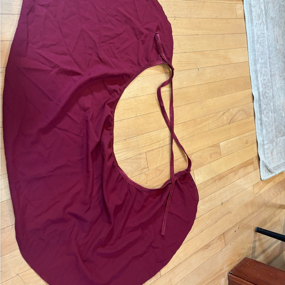 Burgundy ballet wrap skirt